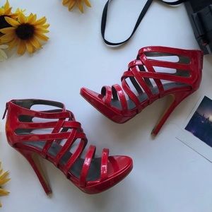 Red Strappy Heels